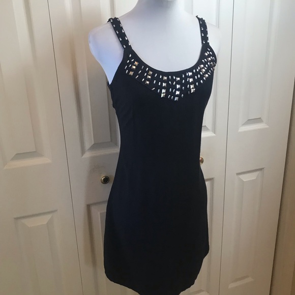 Black Studded Sundress Tie Back sz S by Rayasun - Picture 3 of 8